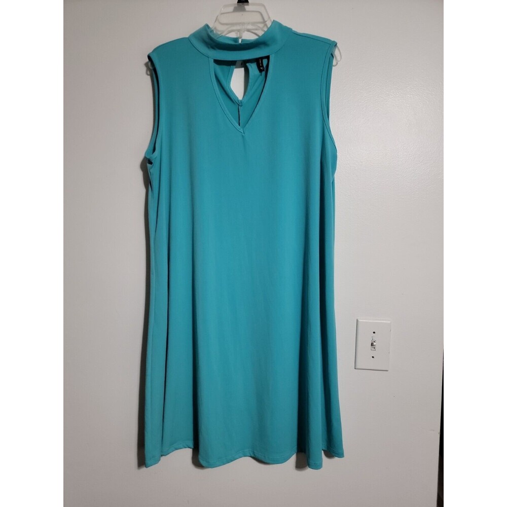 New Directions Turquoise Blue Dress Women Dress Sz Large